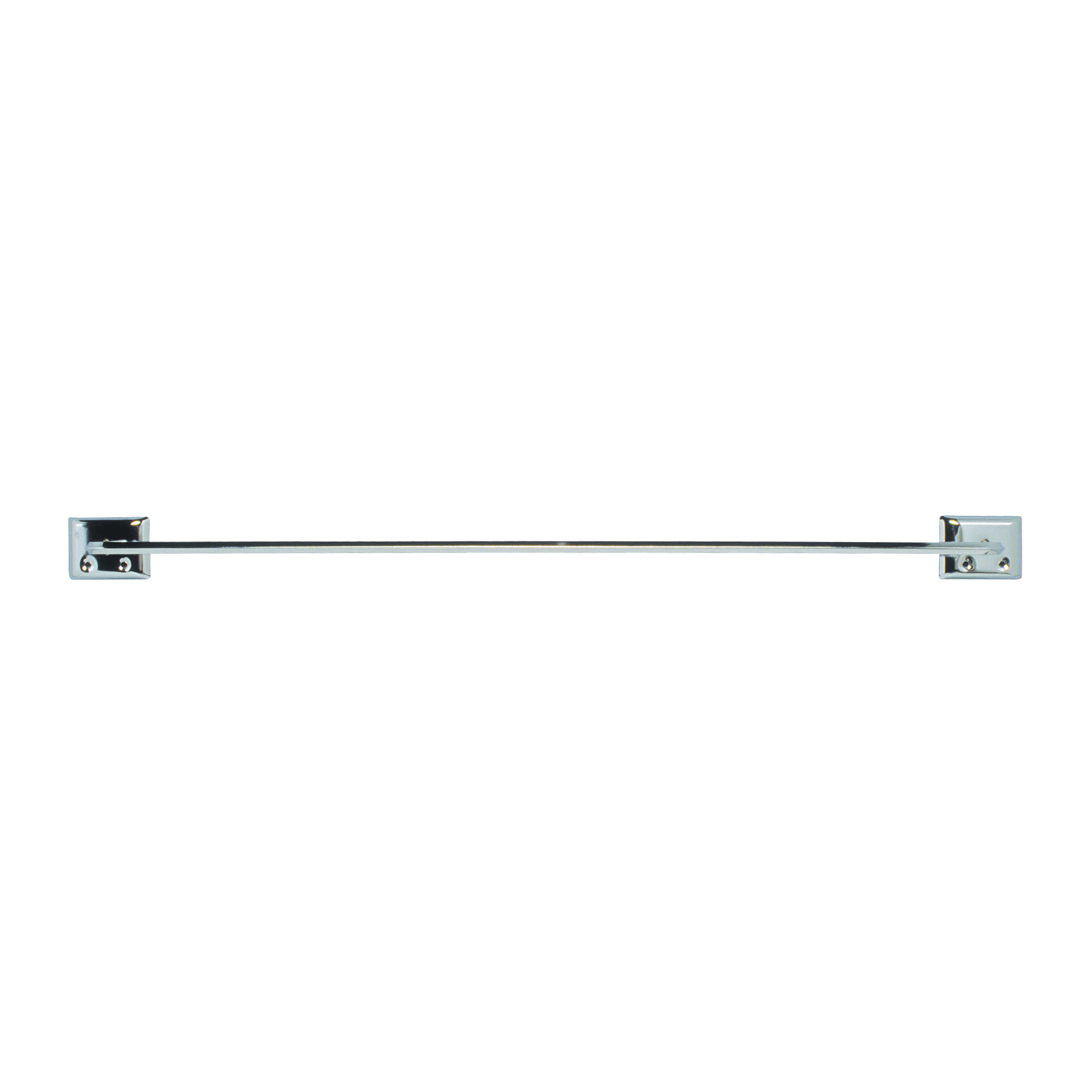 38170 Towel Bar, 24 in L Rod, Steel, Chrome, Zinc, Silver, Surface Mounting