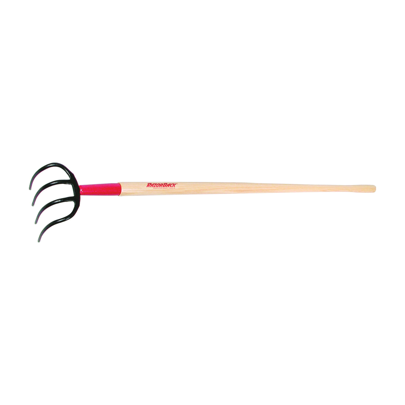75144 Potato Hook, 6.9 in W, 57-1/8 in L, 6-1/2 in L Tine, 4-Tine, Hardwood Handle