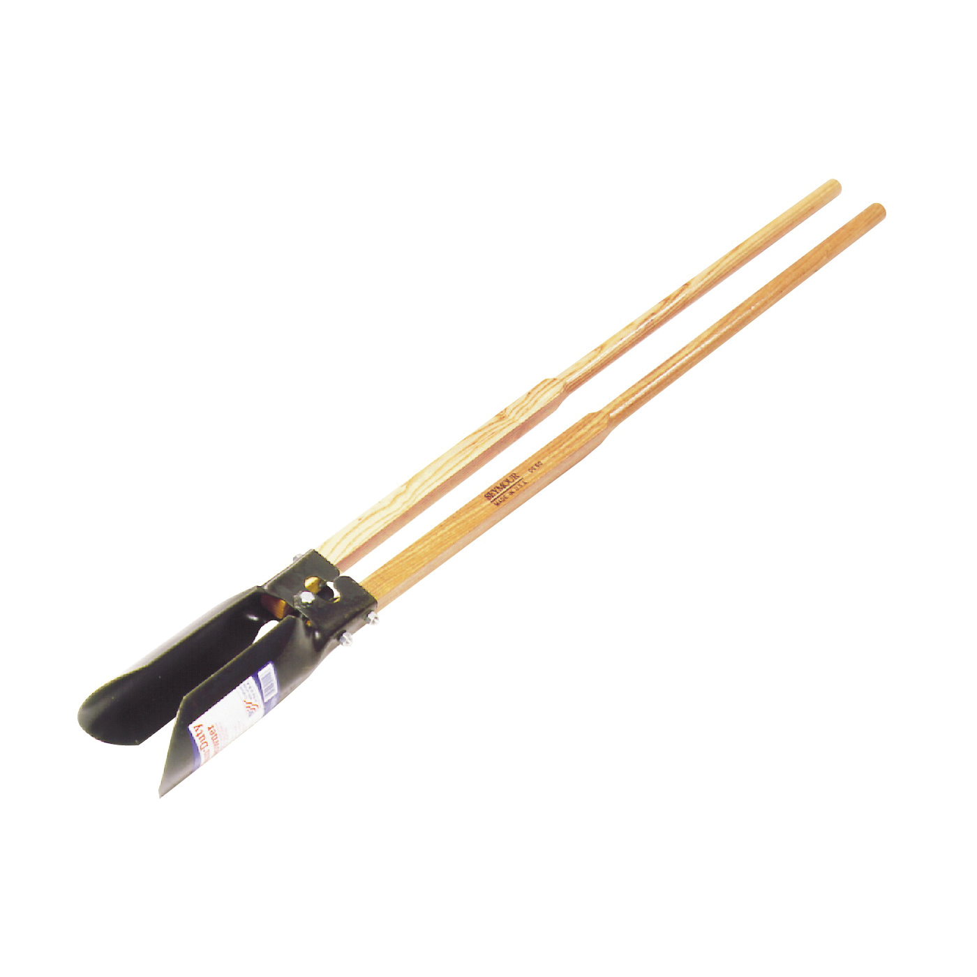 21060 Non-Sharpened Post Hole Digger, Steel Blade, Hardwood Handle, 50 in OAL, V-Grand, 9 lb