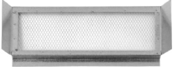 Able Sheet Metal 4760-1/8 Foundation Vent with Ears, 22 in W, 6 in H, 55 sq-in Net Free Ventilating Area, 26 ga Gauge - 1