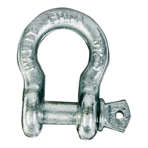 081343/MC649G Anchor Shackle, 7/16 in Trade, 3000 lb Working Load, 7/16 in Dia Wire, Steel, Galvanized