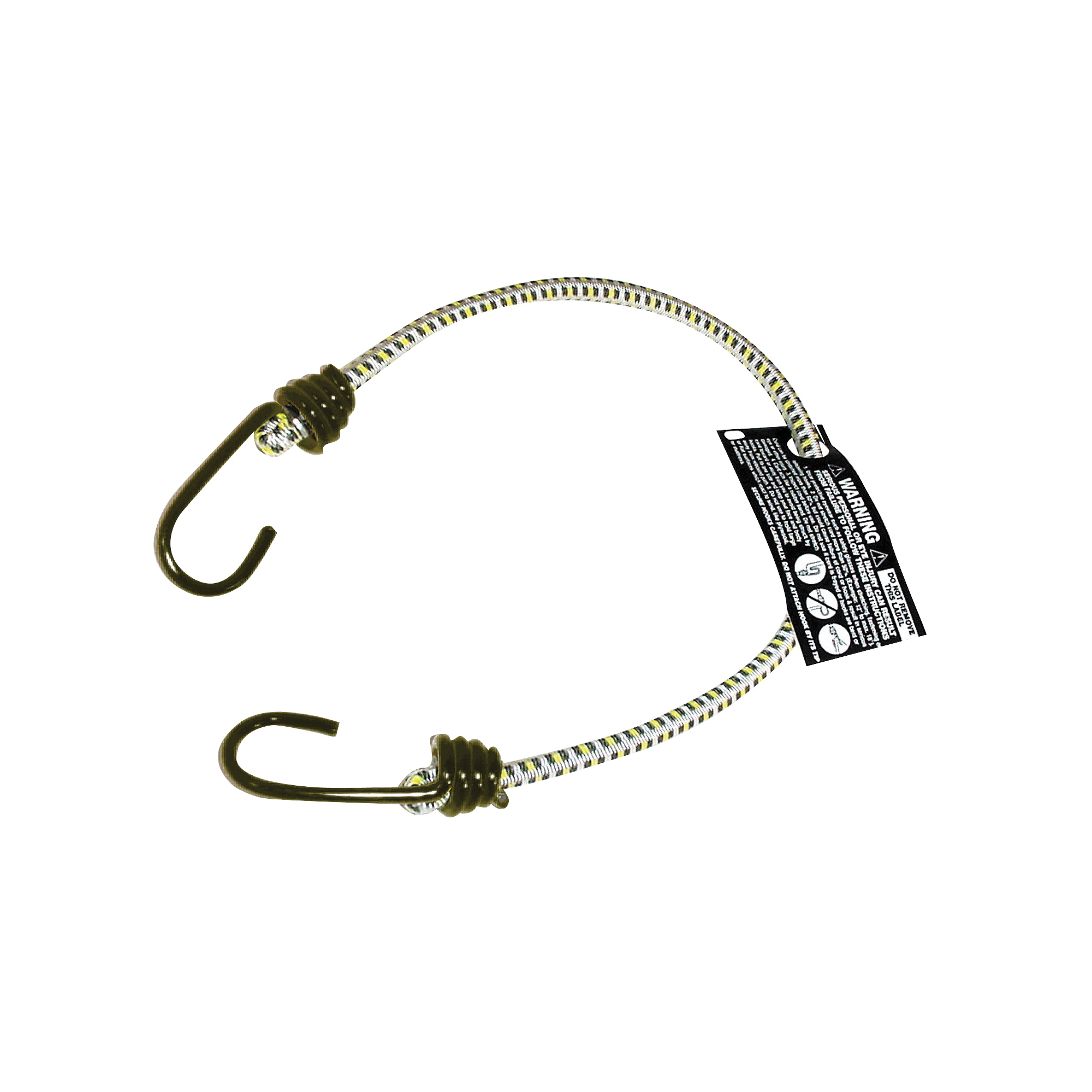 06019 Bungee Cord, 18 in L, Rubber, Hook End