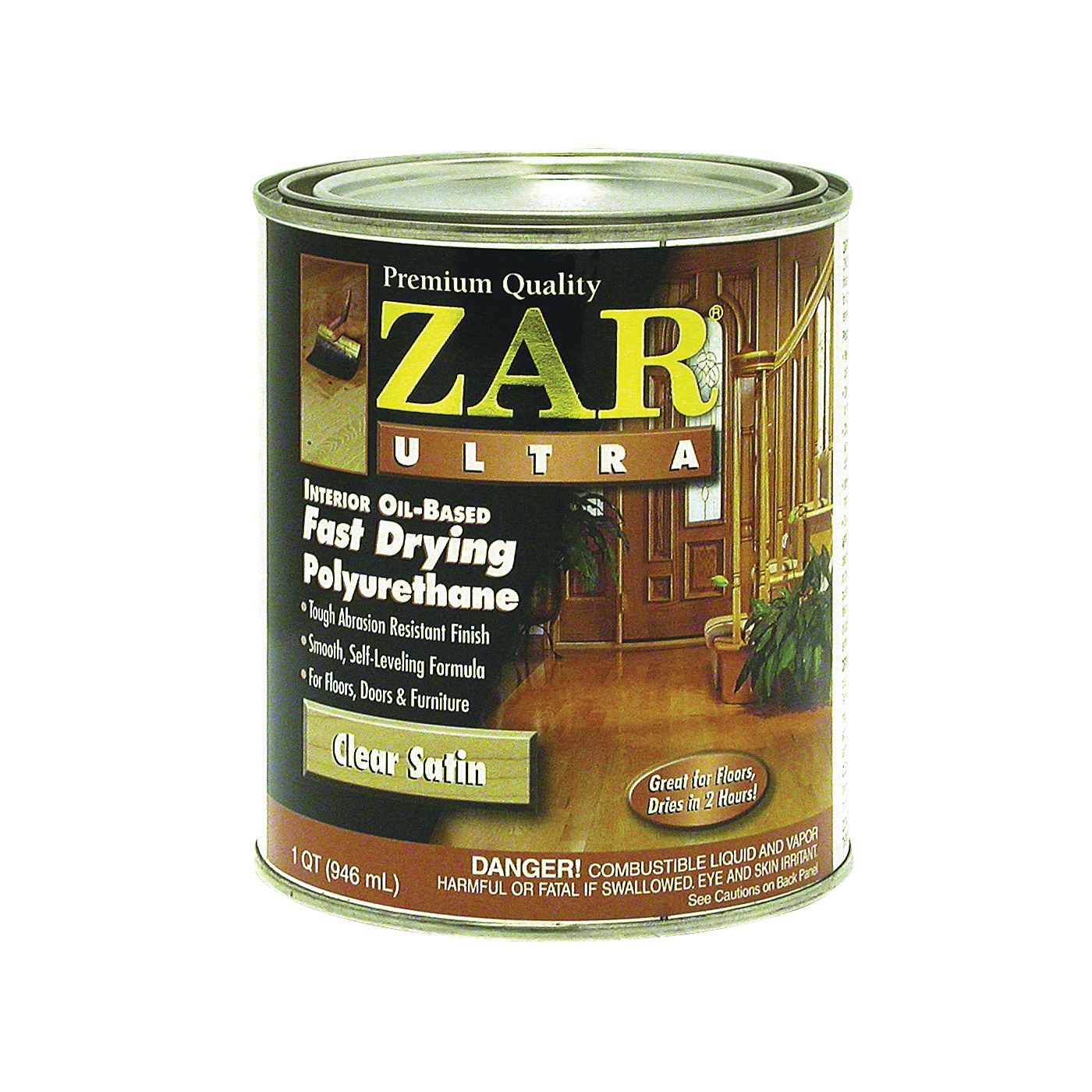 32912 Polyurethane, Satin, Liquid, Clear, 1 qt, Can