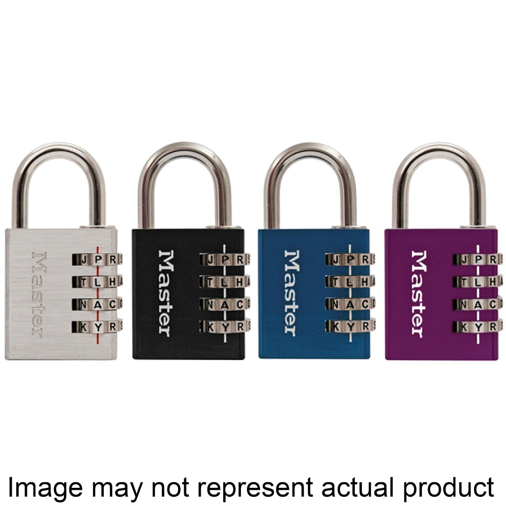643DASTWD Padlock, Keyless/Non-Keyed Key, 1/4 in Dia Shackle, 7/8 in H Shackle, Steel Shackle, Aluminum Body