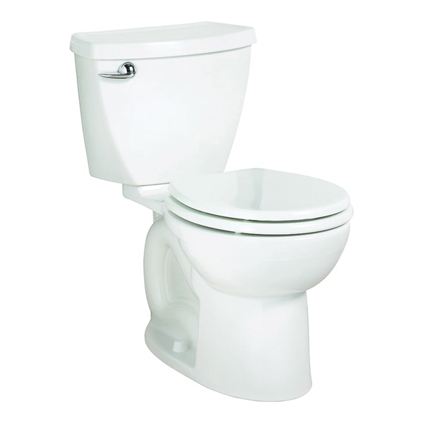 Cadet 3 Series 2880.128ST.020 Flush Toilet, Round Bowl, 1.28 gpf Flush, 12 in Rough-In, 15 in H Rim