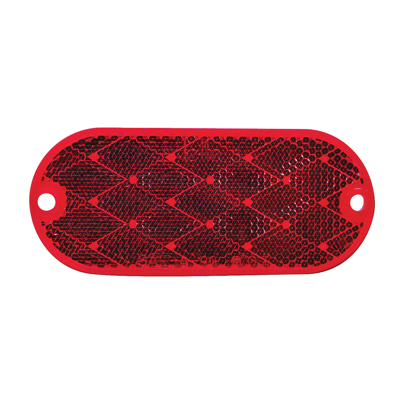 V480 Series V480R Oblong Reflector, Red Reflector, Adhesive Mounting, 1.9 in W Reflector, 4.33 in H Reflector