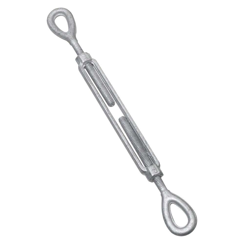 National Hardware 3270BC Series N177-394 Turnbuckle, 1040 lb Working Load, 3/8 in Thread, Eye, Eye, 6 in L Take-Up - 2