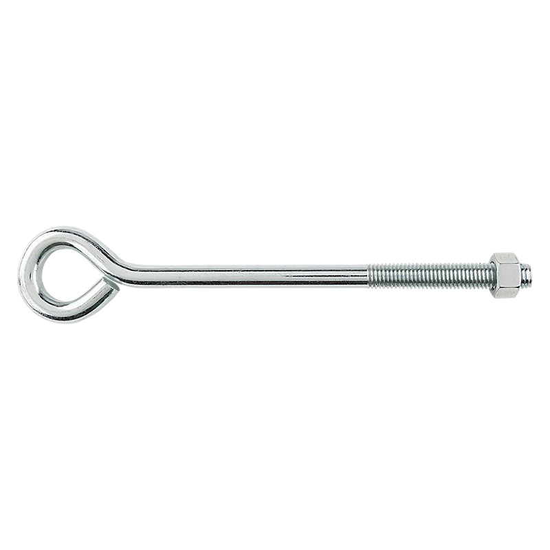 N347-690 Eye Bolt, 5/8-11 Thread, Coarse Thread, 3-3/4 in L Thread, 1-1/4 in ID Dia Eye, Steel, Zinc