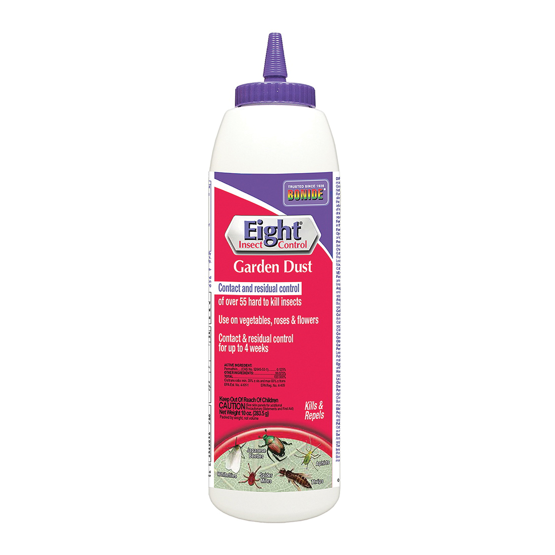 EIGHT 784 Insect Control Garden Dust, Solid, 10 oz Bottle