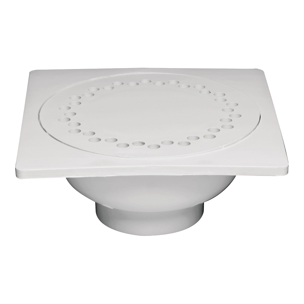 43633 Drain Trap, 3 to 4 in, Slip, PVC, White, SCH 40 Schedule, White