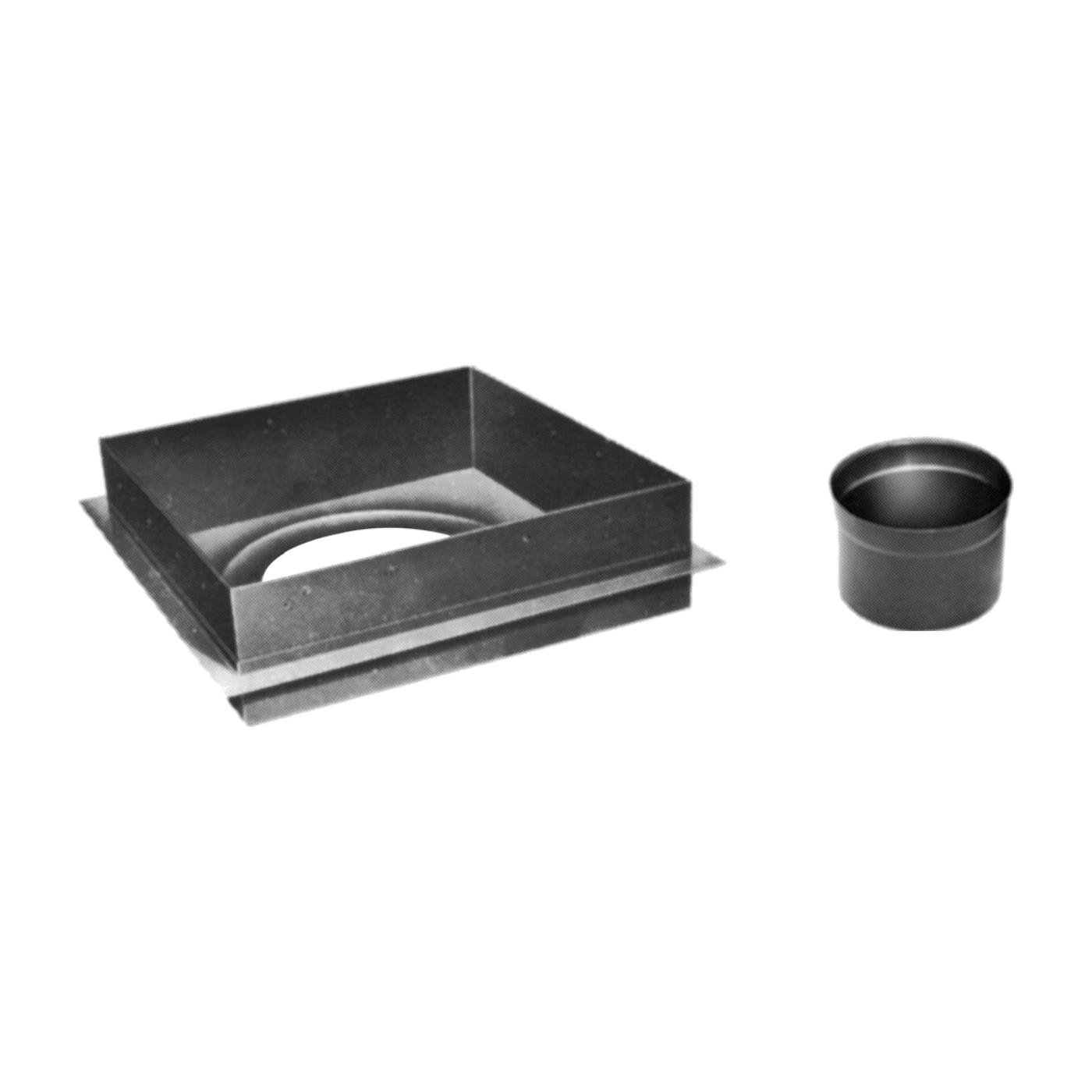 6HS-CSA Ceiling Support Assembly, Steel, Black, Galvanized