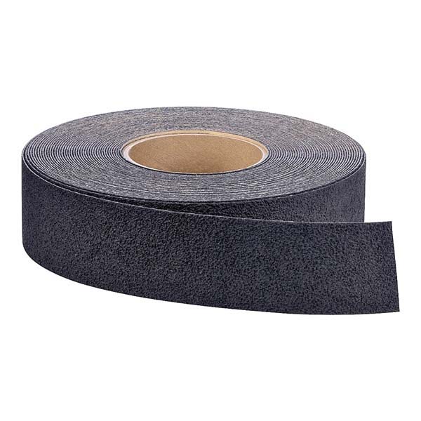 7737 Anti-Slip Tape, 60 ft L, 2 in W, Vinyl Backing, Black
