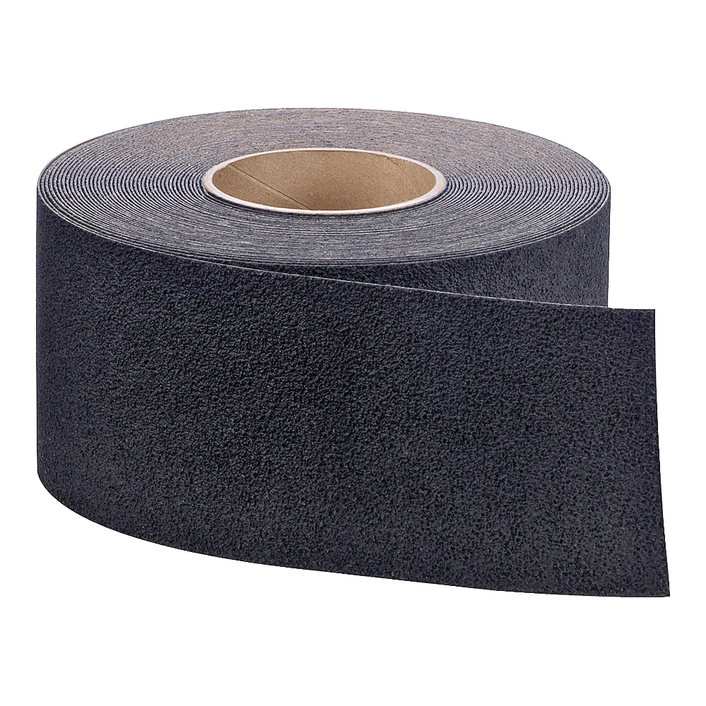 7738 Anti-Slip Tape, 60 ft L, 4 in W, Polymer Backing, Black