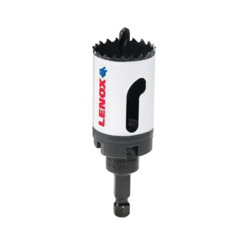 Speed Slot 1772727 Hole Saw, 1-3/8 in Dia, 1-9/16 in D Cutting, 1/4 in Arbor, HSS Cutting Edge