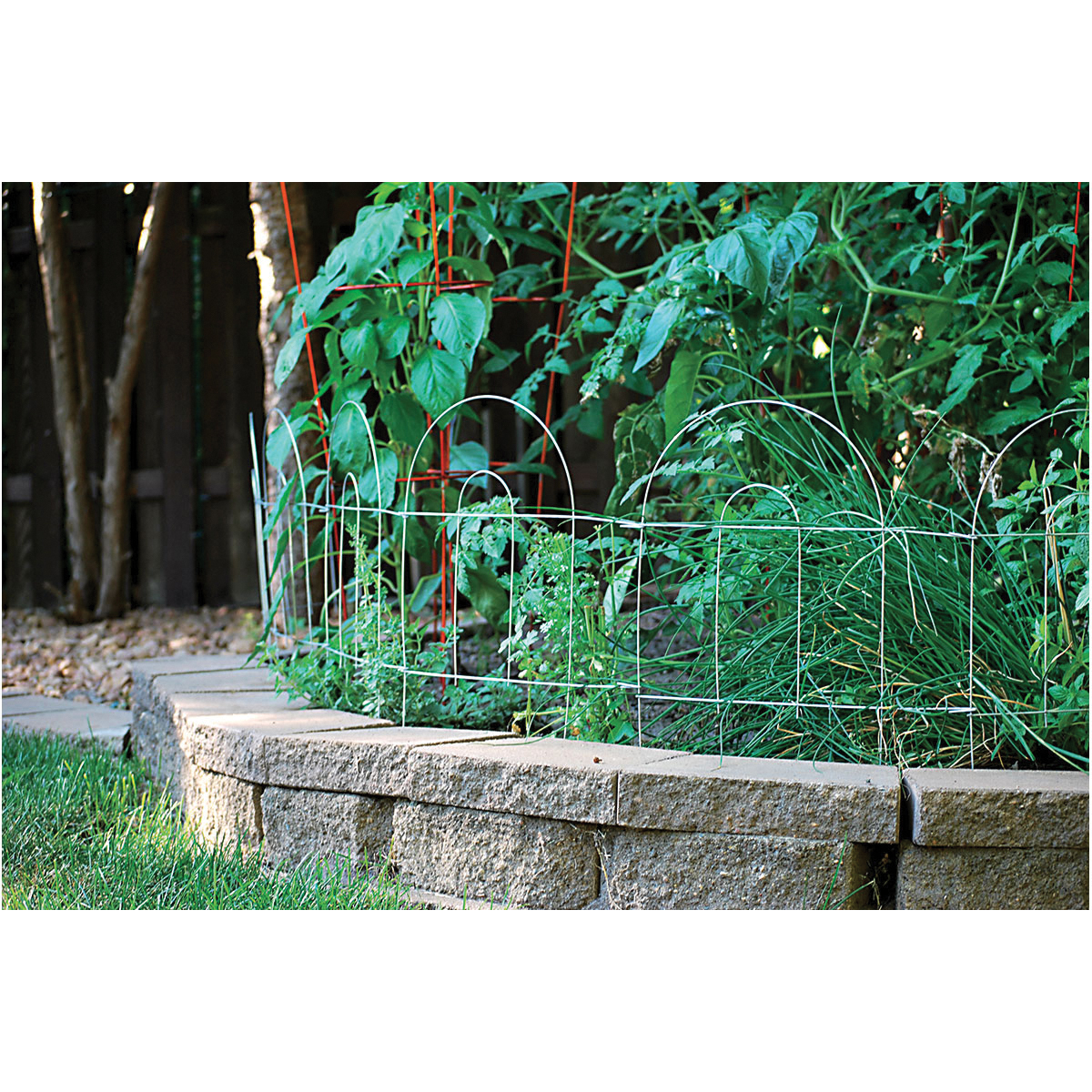 Folding Wire Fence, 8 ft L, 18 in H, Green, Powder-Coated - 2