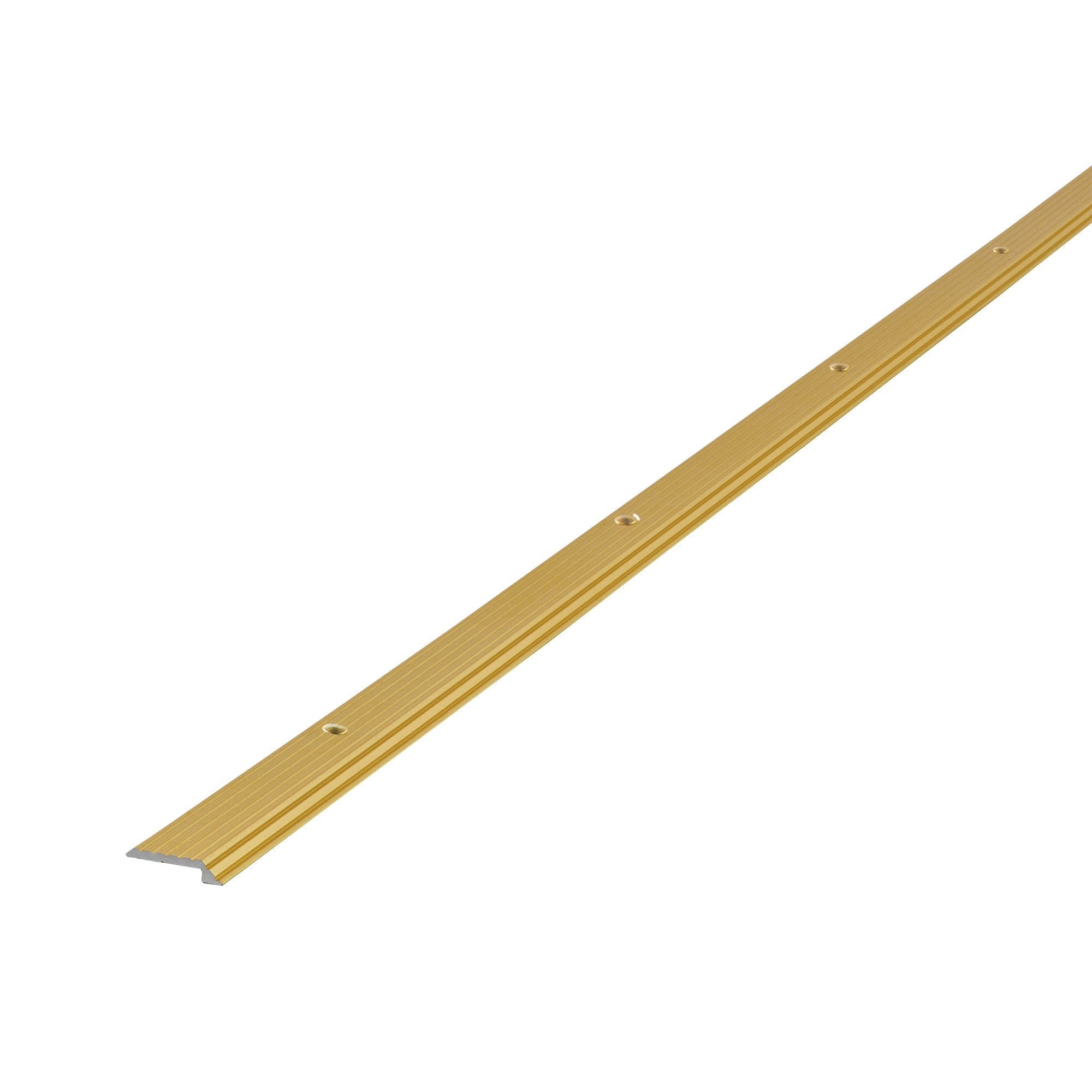 79111 Tile Edge, 72 in L, 3/4 in W, Aluminum, Satin Brass