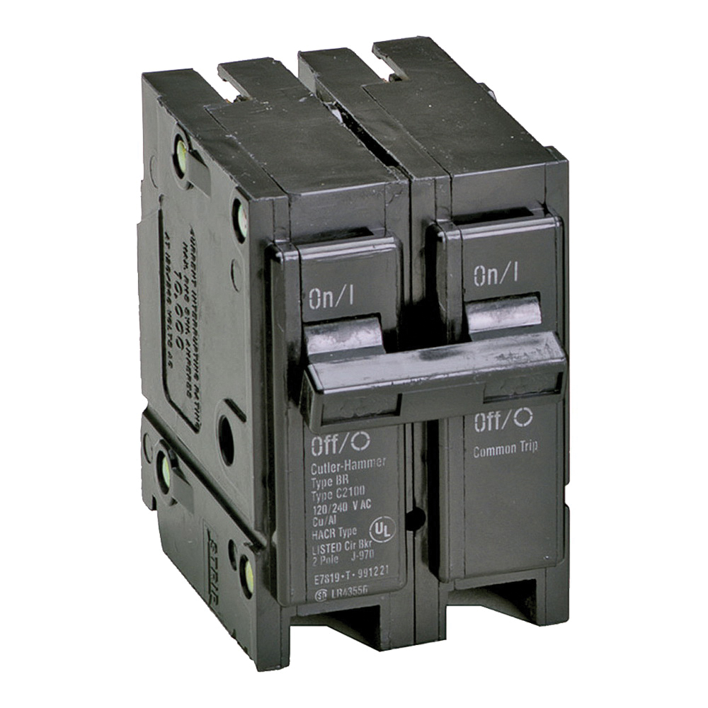 BR240 Mini Circuit Breaker, Type BR, 40 A, 2-Pole, 120/240 V, Plug