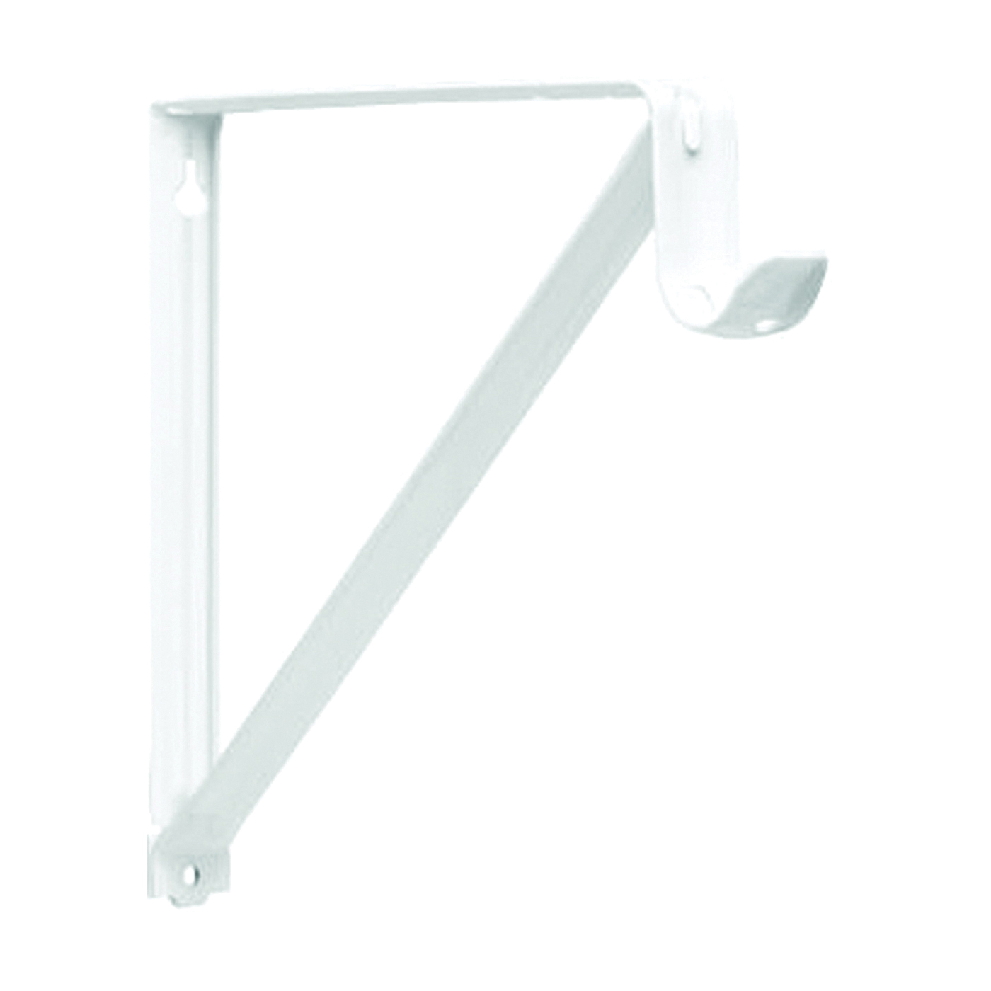 RP-0043-WT Shelf and Rod Bracket, 150 lb, Steel