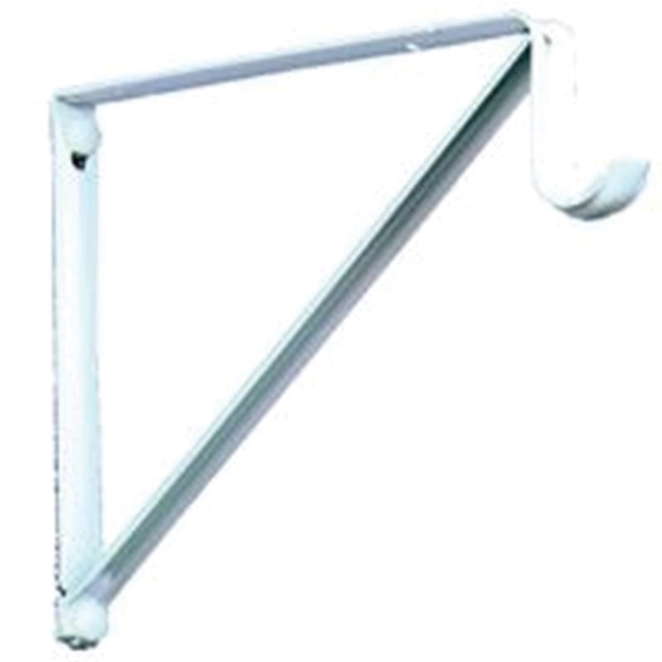 RP-0044-BWT Shelf and Rod Bracket, 150 lb, Steel, Powder-Coated