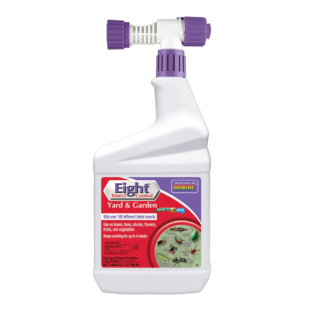 Eight 426 Insect Control, Liquid, Spray Application, 1 qt Bottle