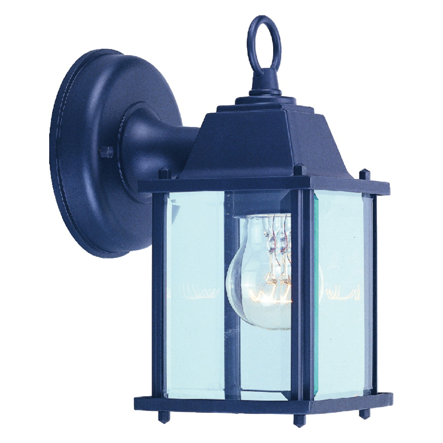 AL1037-53L Outdoor Lantern, 120 V, 60 W, CFL Lamp, Aluminum Fixture, Black
