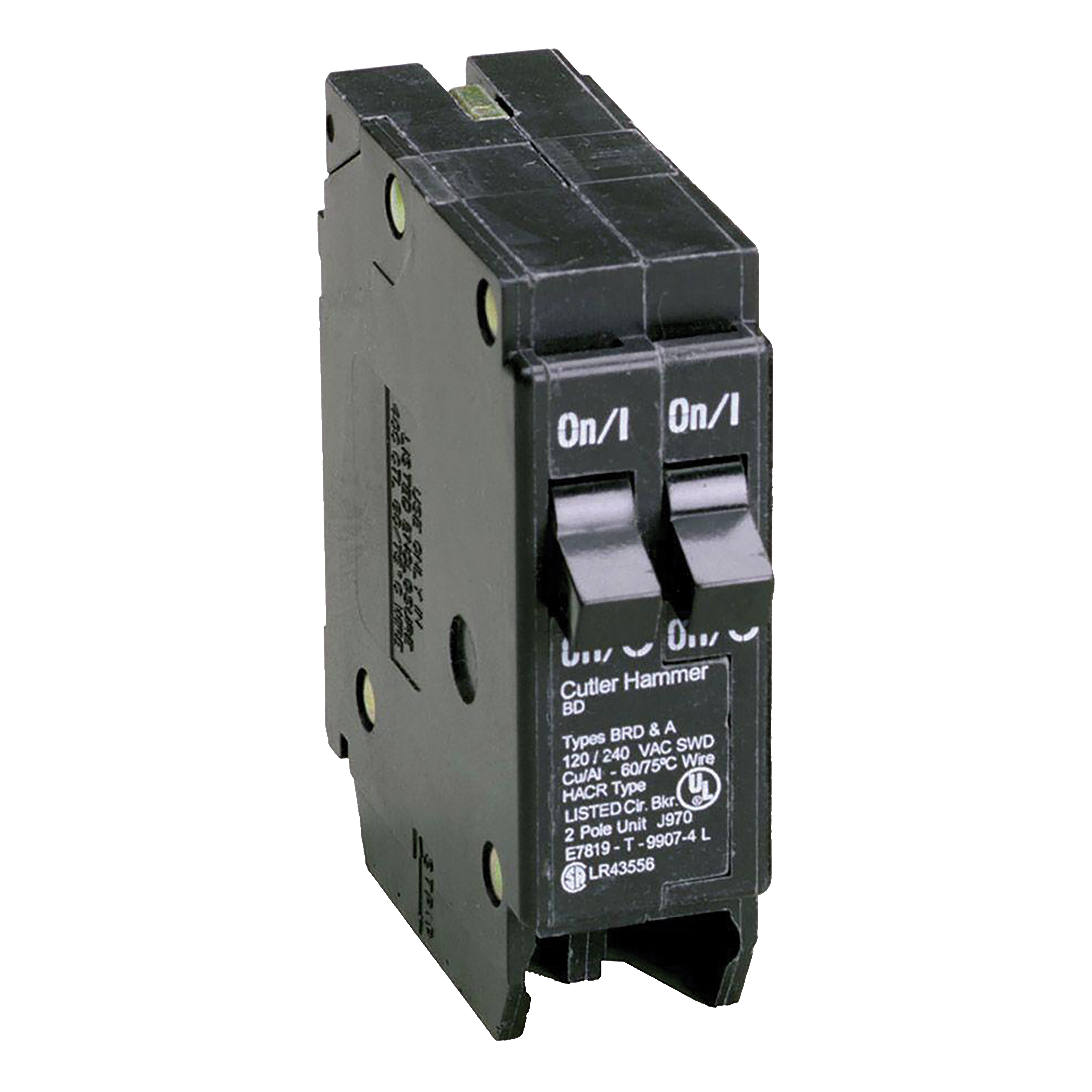 BD1515 Circuit Breaker with Rejection Tab, Duplex, 15 Amp, 1 -Pole, 120 V, Instantaneous Trip