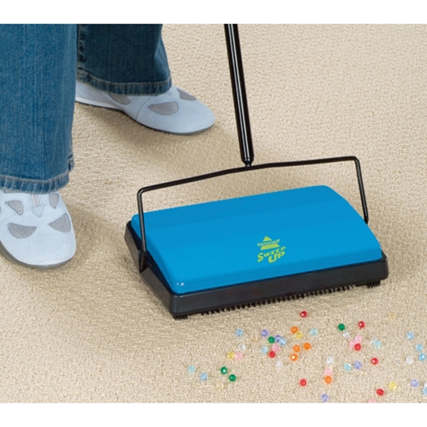 BISSELL Sweep Up 21012 Floor and Carpet Sweeper, 11 in W Cleaning Path, Blue - 2