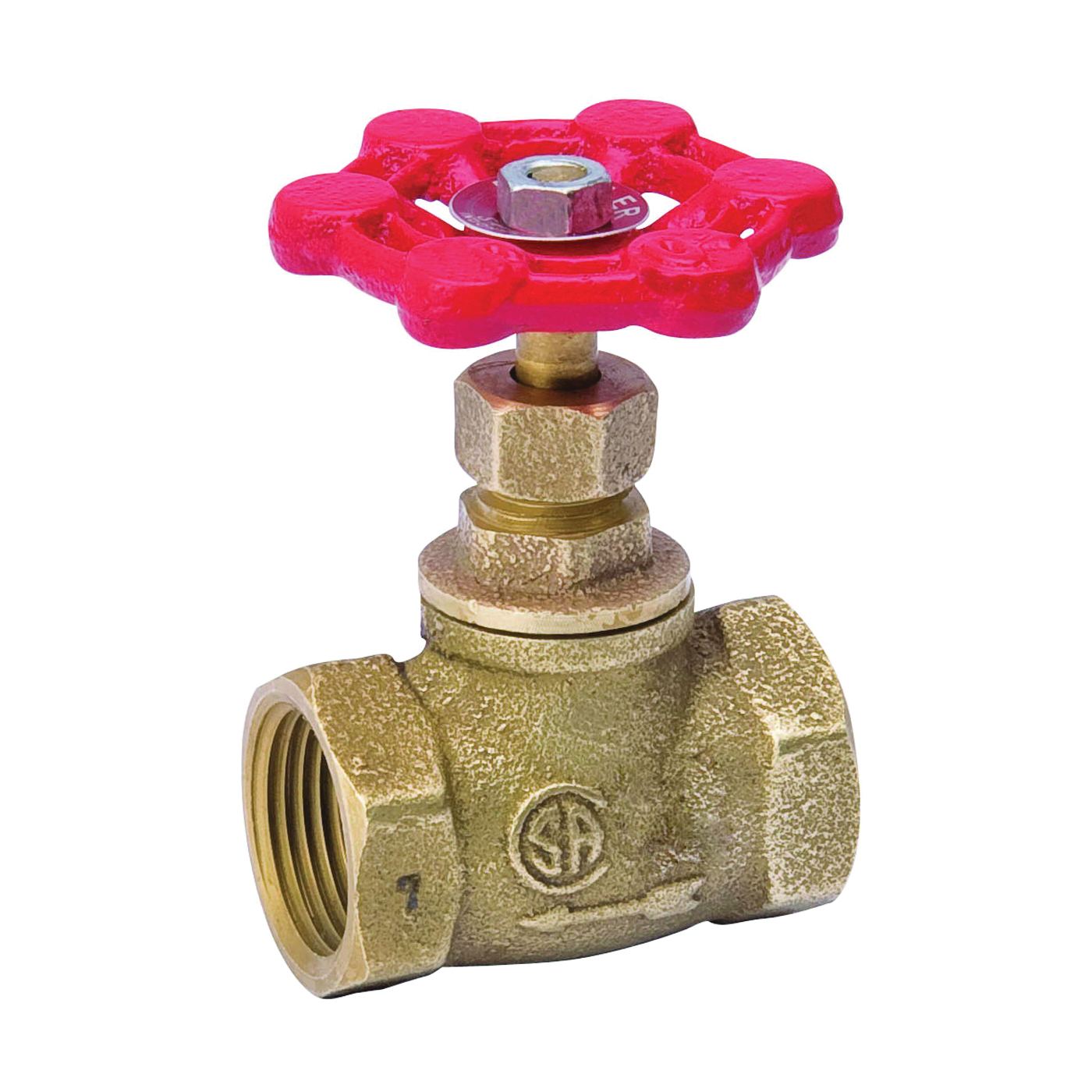 105-004NL Stop Valve, 3/4 in Connection, FPT x FPT, 125 psi Pressure, Brass Body