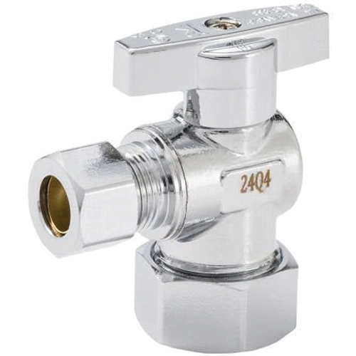 ProLine Series 190-032HC Stop Valve, 5/8 x 3/8 in Connection, Compression, 125 psi Pressure, Quarter-Turn Actuator