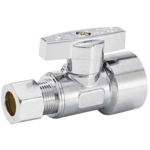 Southland 191-232HC Supply Line Stop Valve, 1/2 x 3/8 in Connection, Compression x FIP, 125 psi Pressure, Brass Body