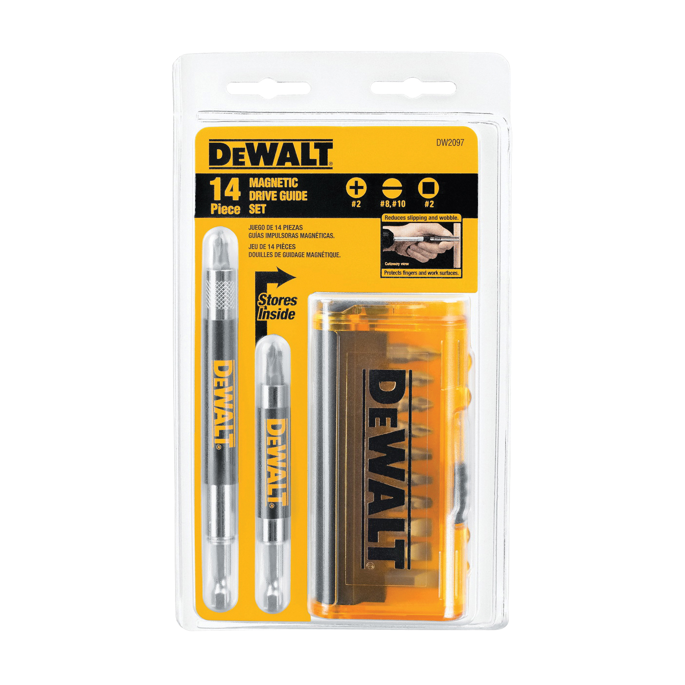 DW2097CS Drive Guide Set, 14-Piece, Low Carbon Steel