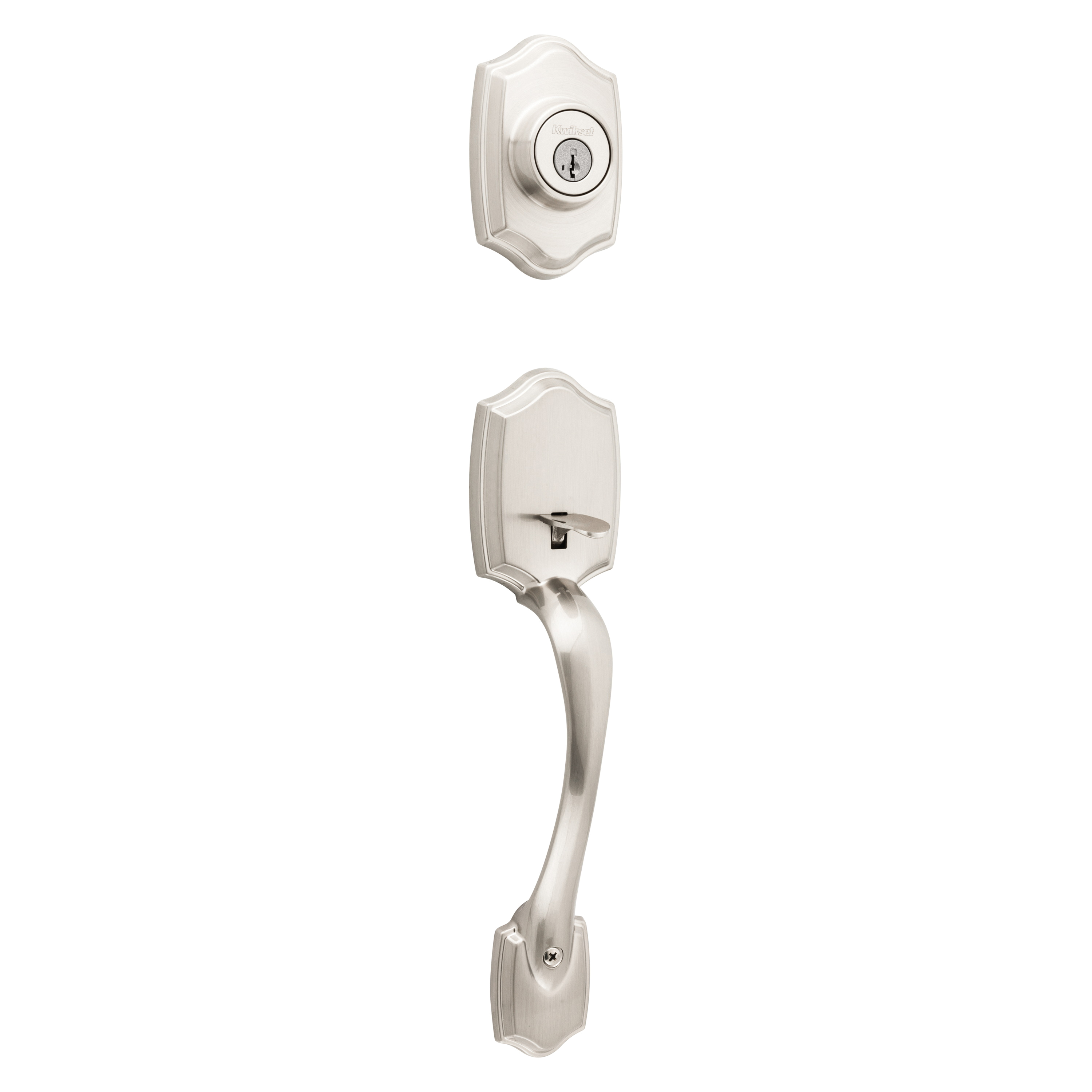 96870-099 Combination Lockset, Satin Nickel, Knob Interior Handle, 3 Grade, Re-Key Technology: SmartKey, Brass