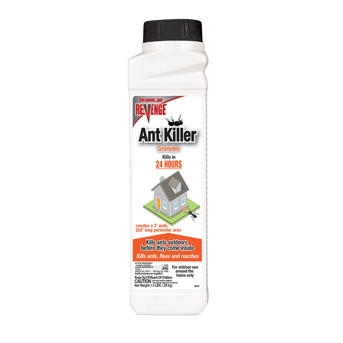 REVENGE 45602 Ant Killer, Granular, 1.5 lb Bottle