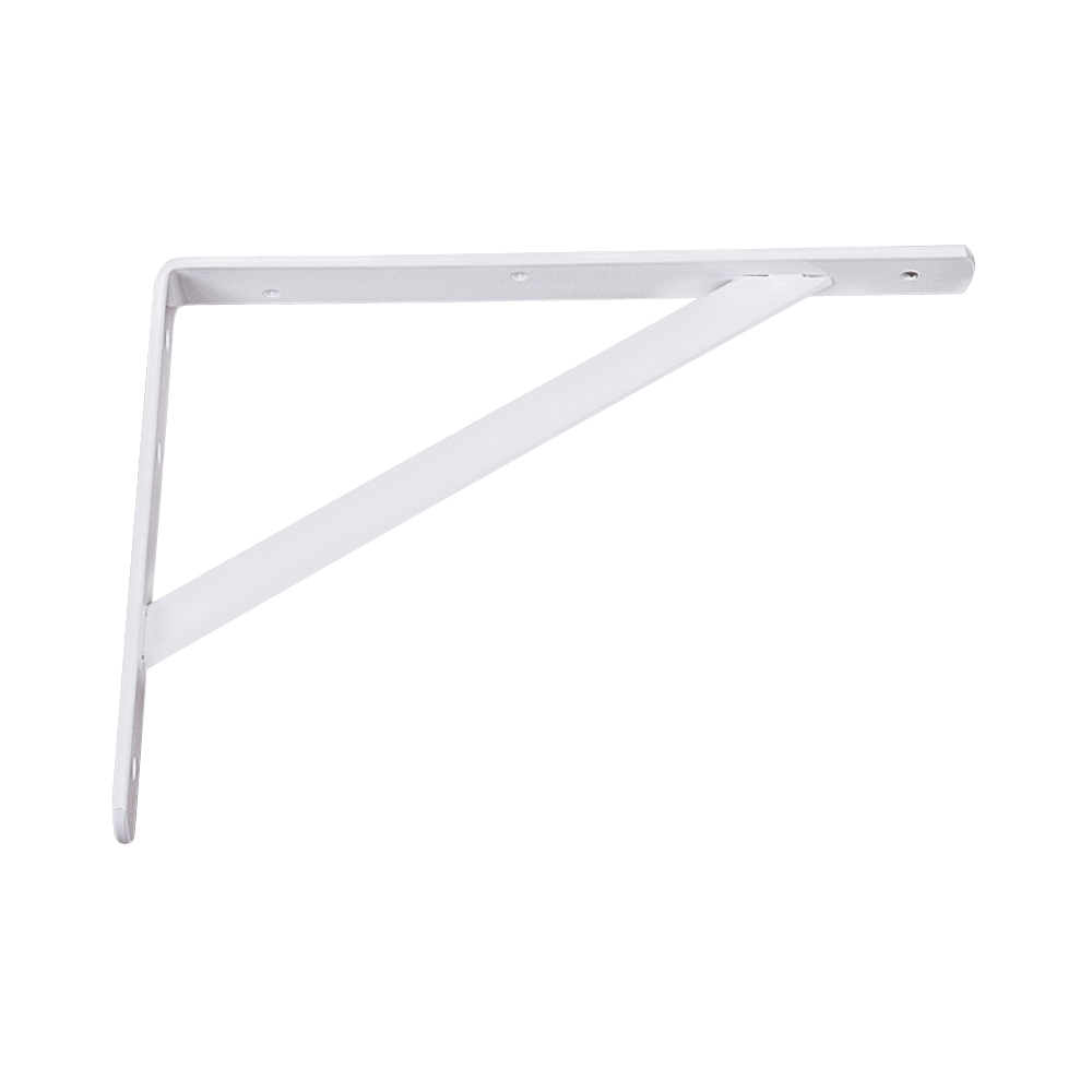 208 WH 400 Shelf L-Bracket, 16 in L, Steel, White
