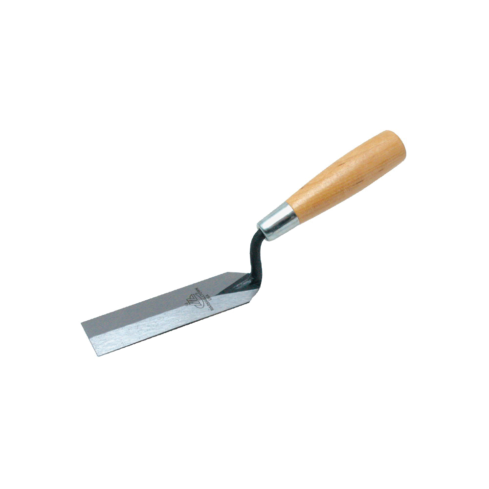 54 Margin Trowel, 5 in L Blade, 1-1/2 in W Blade, HCS Blade, Wood Handle