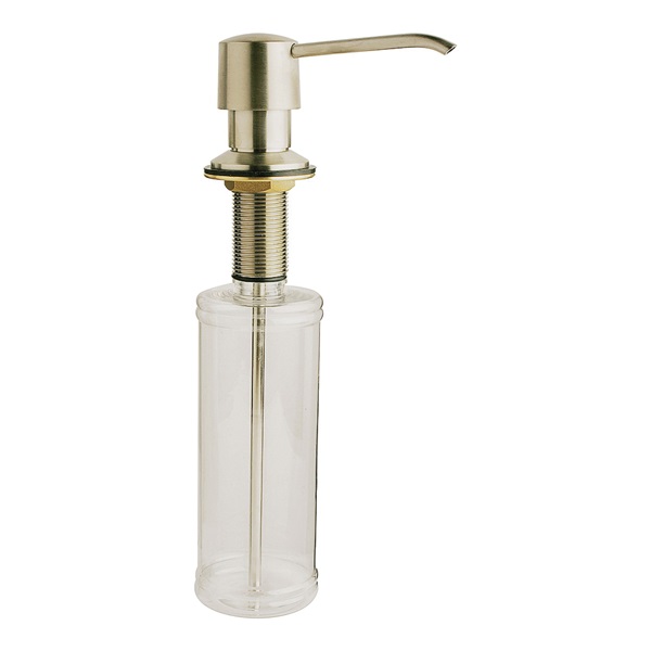 Keeney K612DSBN Soap Lotion Dispenser, Plastic/Stainless Steel, Clear, Brushed Nickel