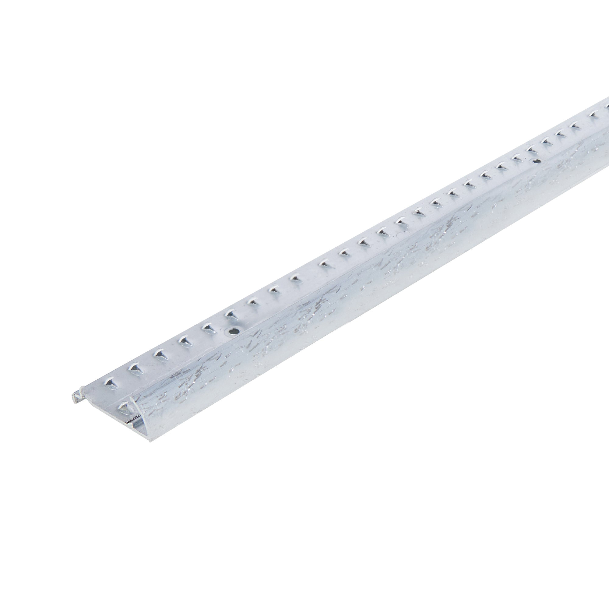 78055 Carpet Gripper, 36 in L, 1-3/8 in W, Fluted Surface, Aluminum, Silver