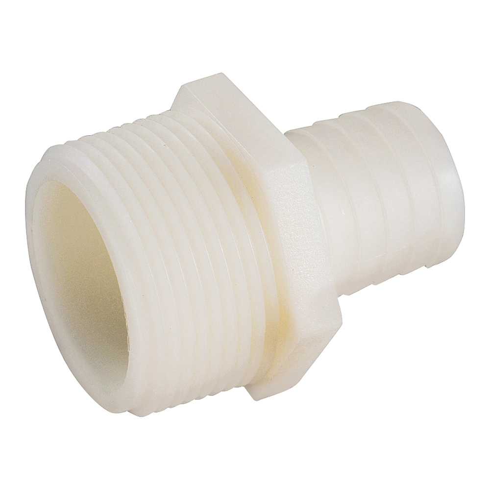 53701-1208 Hose Adapter, 3/4 in, Barb, 1/2 in, MIP, 150 psi Pressure, Nylon