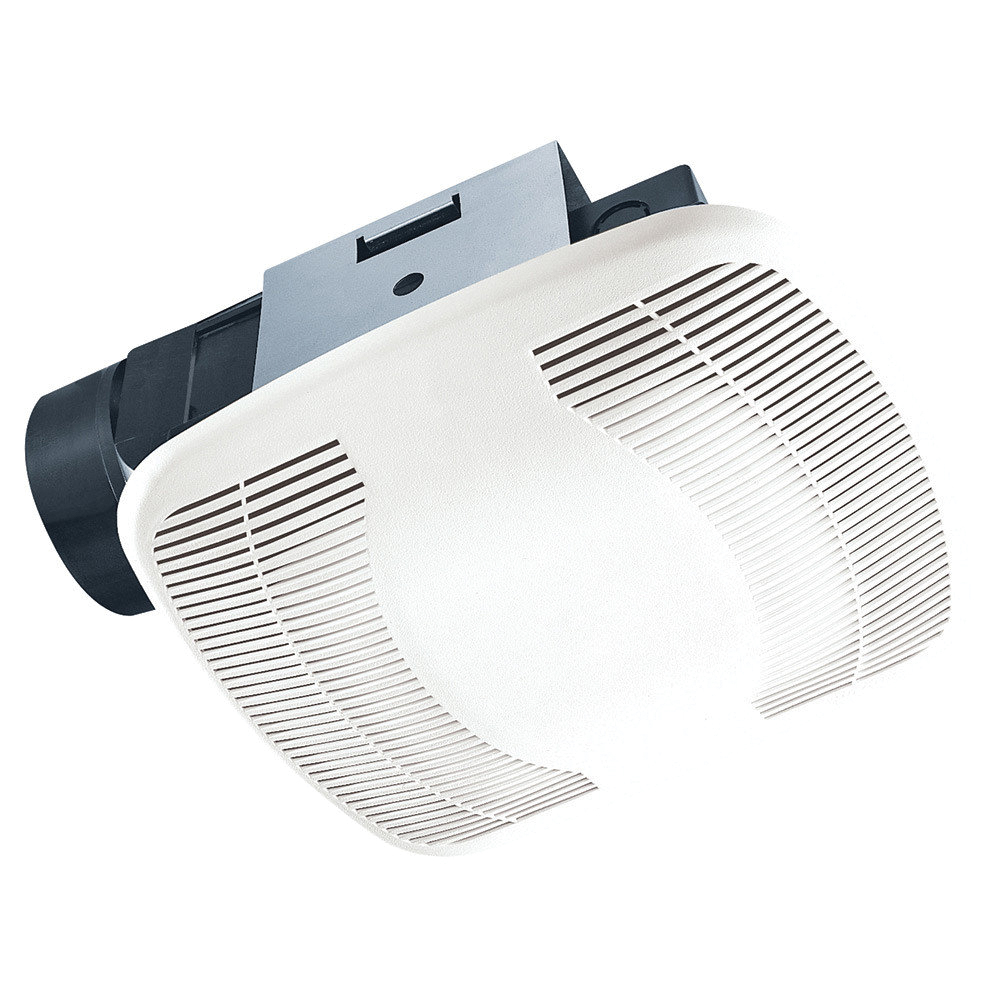 BFQ75 Bathroom Exhaust Fan, 8-11/16 in L, 9-1/8 in W, 0.45 A, 120 V, 1-Speed, 70 cfm Air, ABS, White
