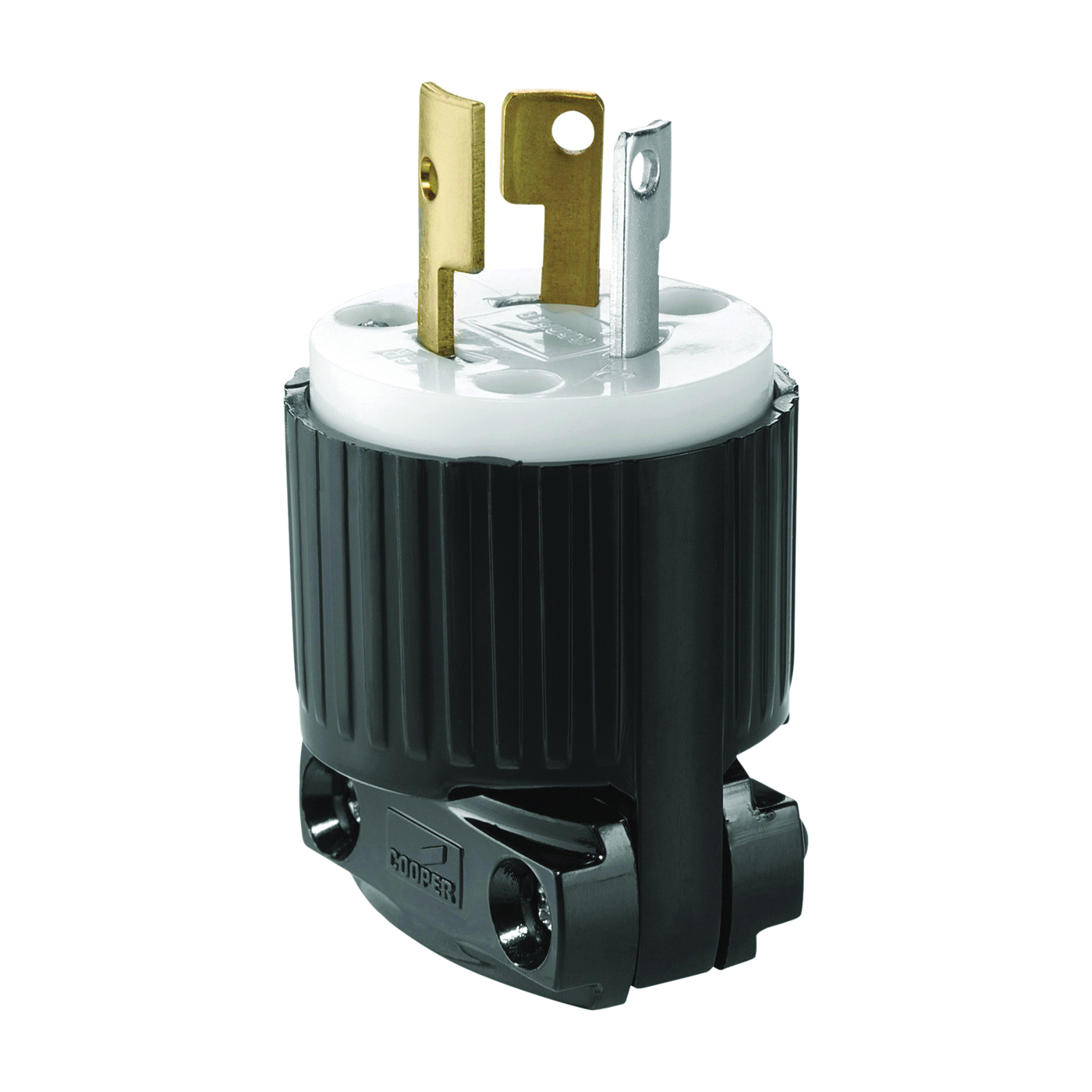 WD4720 Twist Lock Plug, 2-Pole, 15 A, 125 V, NEMA: NEMA L5-15, Black/White