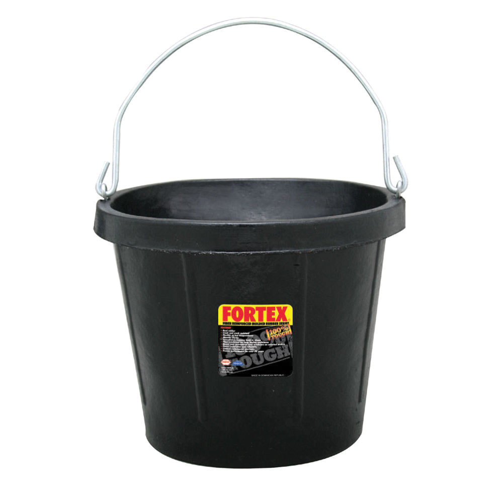 N4008R Utility Pail, 8 qt Volume, Fortalloy Rubber Polymer, Red