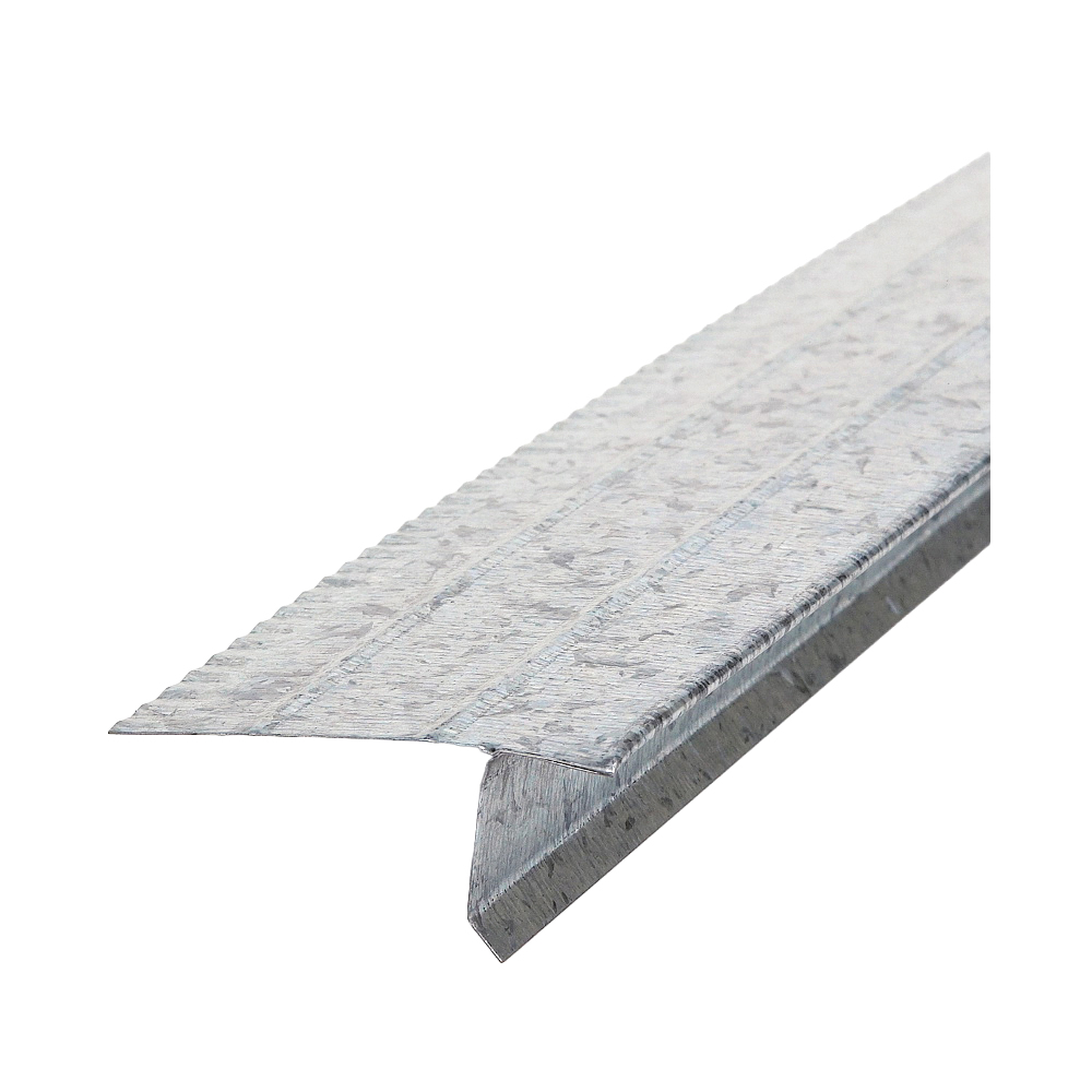 5601400120 Drip Edge 2-7/16 in W, 1 in H, 10 ft L, Aluminum, Mill, 32 gauge, D-Style, Silver