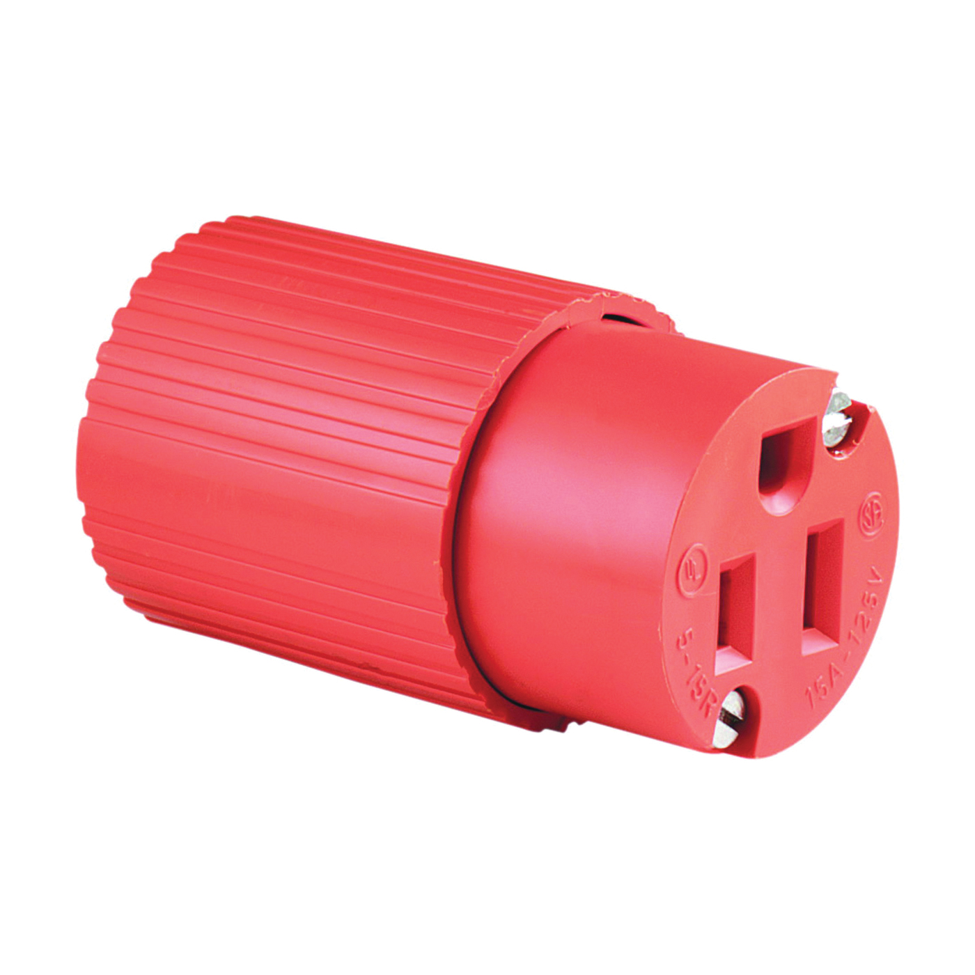 6887-BOX Electrical Connector, 2-Pole, 15 A, 125 V, Screw, NEMA: NEMA 5-15, Orange