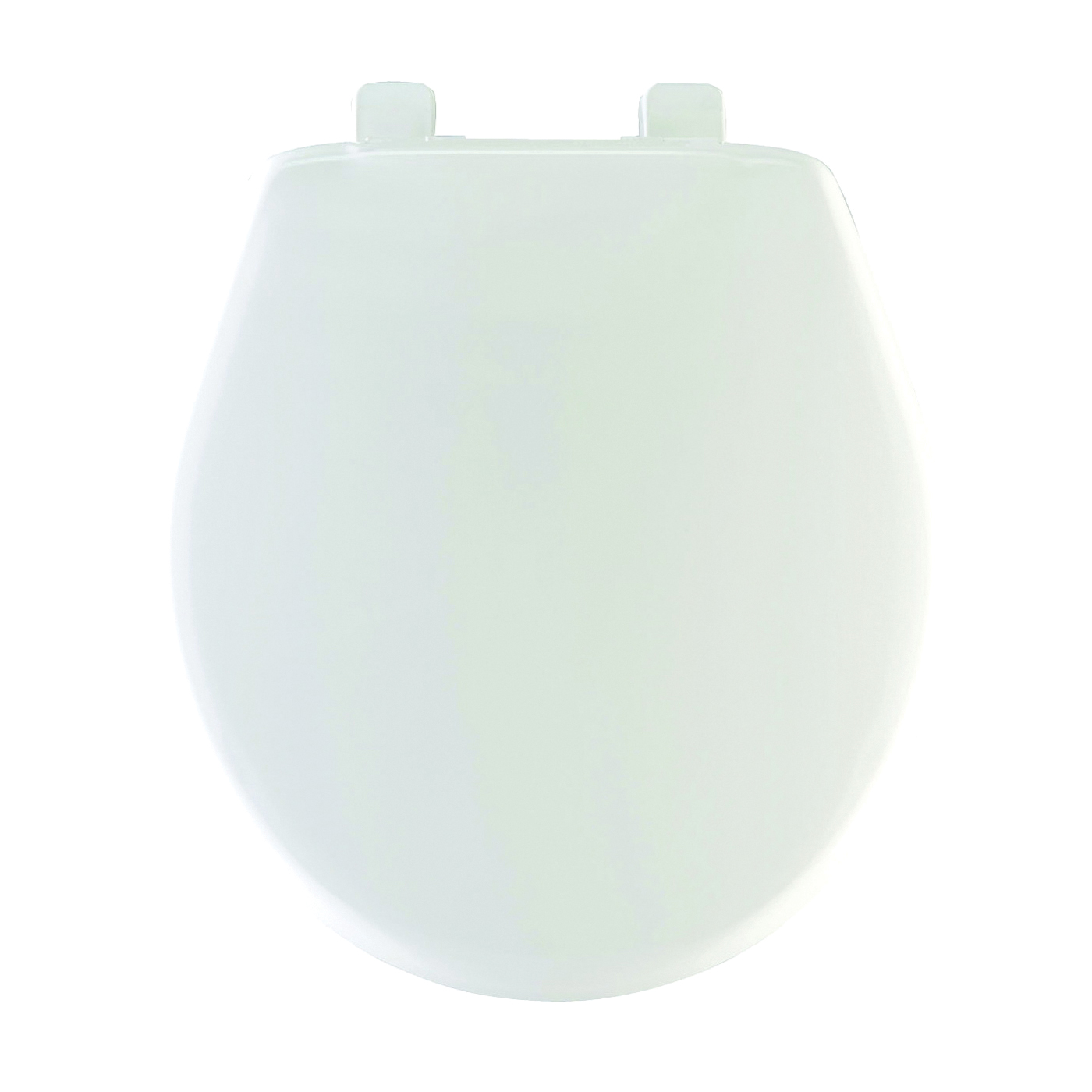 80SLOW000 Toilet Seat, Round, Plastic, White, Hex-Tite Hinge