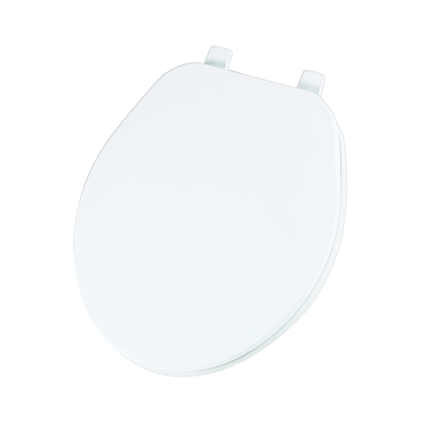 92B-000 Toilet Seat, Round, Plastic, White, Top-Tite Hinge