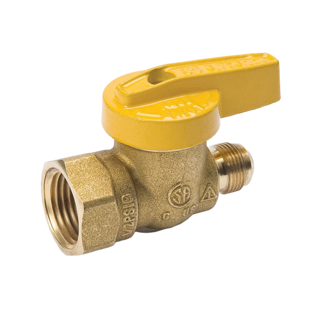 ProLine Series 117-592 Gas Ball Valve, 9/16 x 1/2 in Connection, Flare x FIP, 200 psi Pressure, Manual Actuator