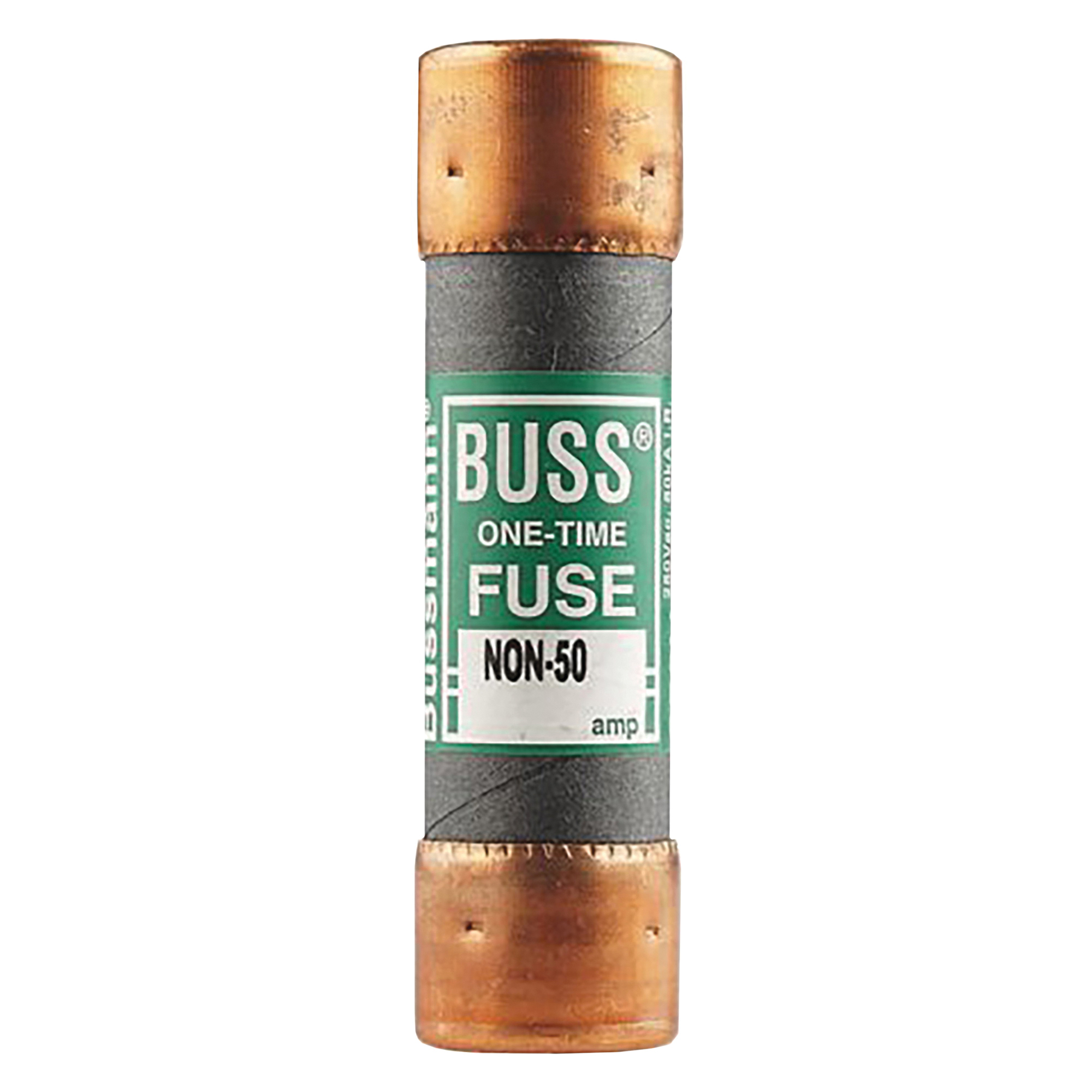 NON-50 Fuse, 50 A, 250 VAC, 125 VDC, 50 kA Interrupt, Melamine Body, Cartridge Fuse