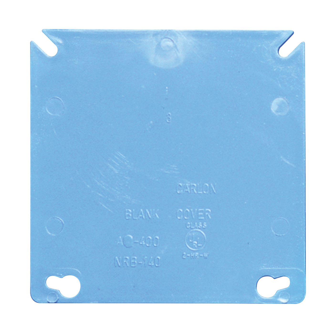 A400R-CAR Electrical Box Cover, 4 in L, 4 in W, Square, PVC (Plastic), Blue