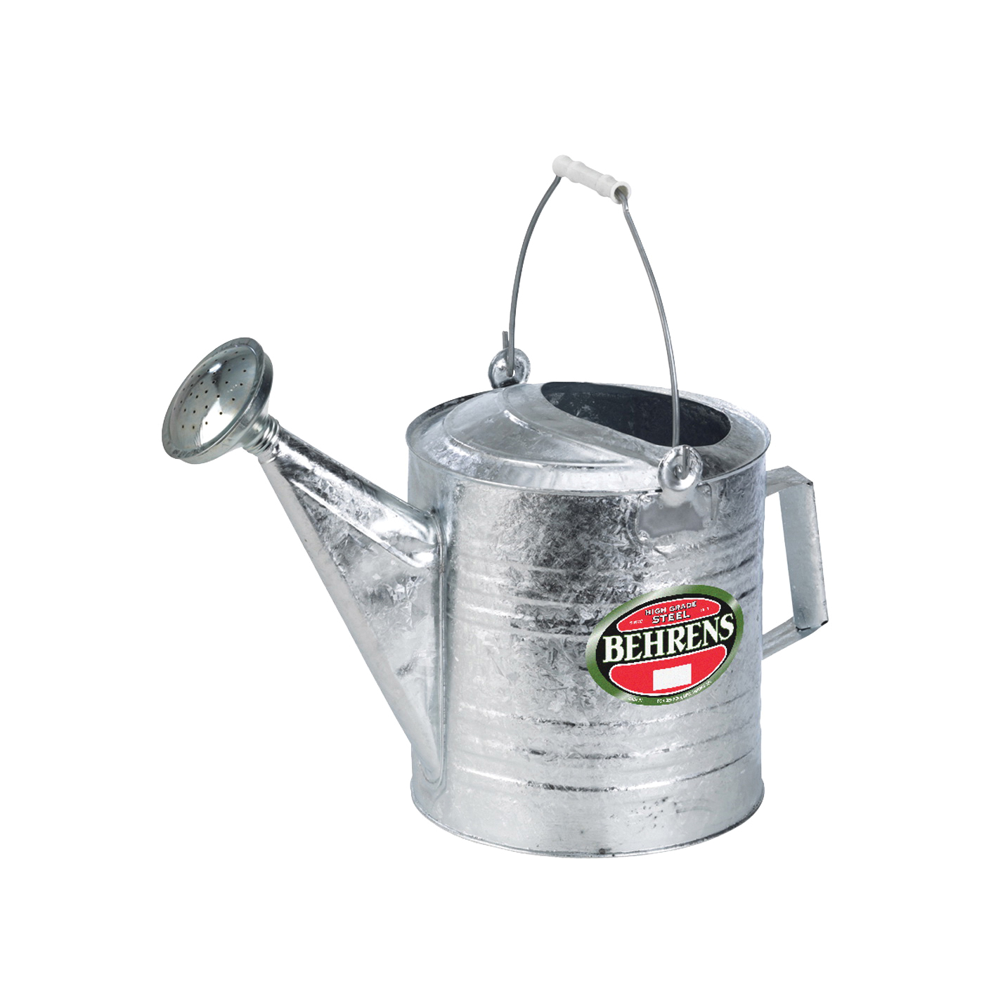 208RH Watering Can, 2 gal Can, Non-Diverter Spout, Steel, Steel Gray, Hot-Dipped Galvanized