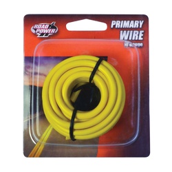55672233/10-1-14 Electrical Wire, 10 AWG Wire, 25/60 VAC/VDC, Copper Conductor, Yellow Sheath, 7 ft L